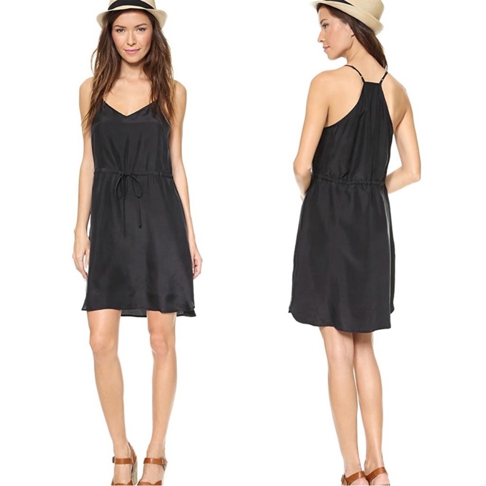 Madewell Black Silk Mini Dress Size 2 Strap Cocktail Summer
